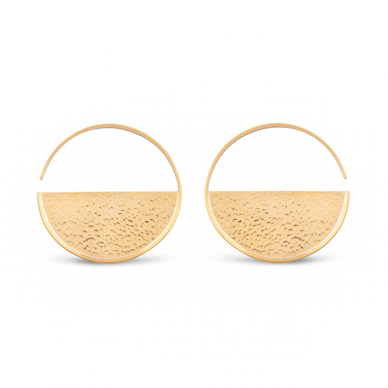 6g Hammered Disc Brass Earrings — Price Per 2