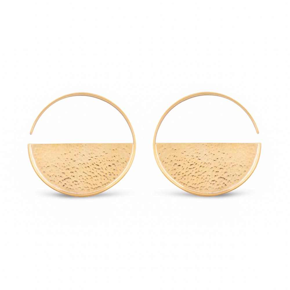 6g Hammered Disc Brass Earrings — Price Per 2