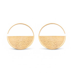 6g Hammered Disc Brass Earrings — Price Per 2