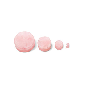 Double Flare Rose Quartz Stone Plug — Price Per Pair