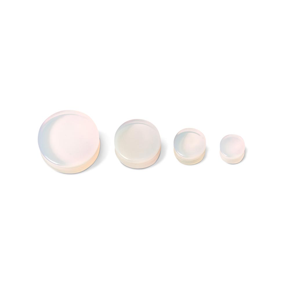 Double Flare Opalite Glass Plug — Price Per Pair