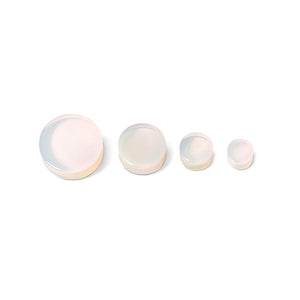 Double Flare Opalite Glass Plug — Price Per Pair