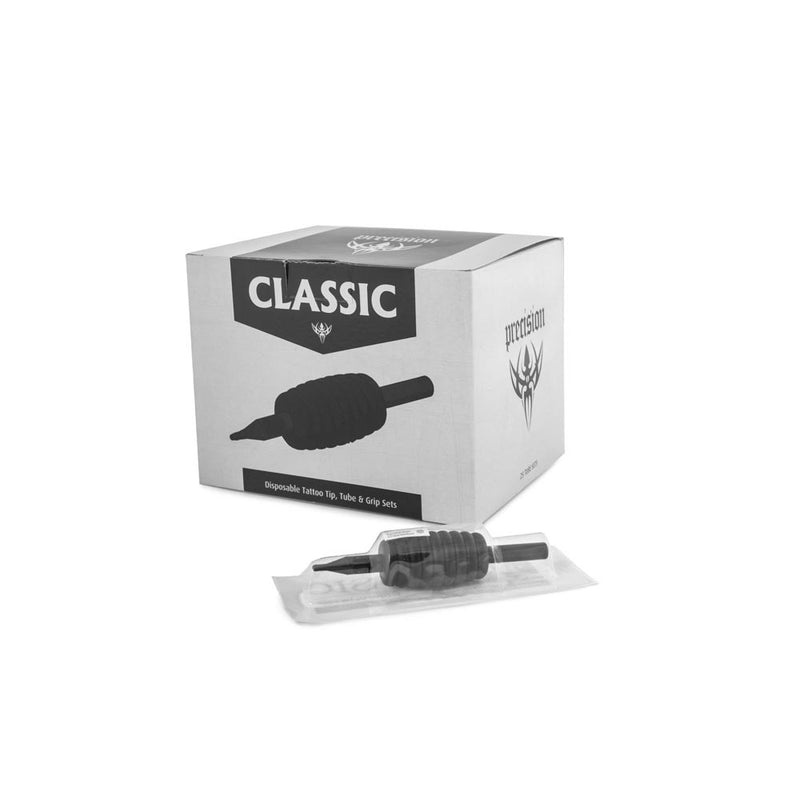 Classic Tube & Grip Sets — 1" Black Disposable Grip — Box of 25