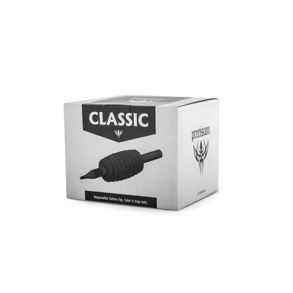 Classic Tube & Grip Sets — 1" Black Disposable Grip — Box of 25