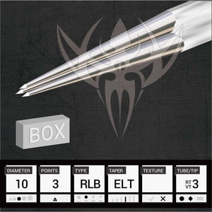 #10 BugPin Round Liner — Precision Needles — Box of 50 Premade Sterilized Tattoo Needles