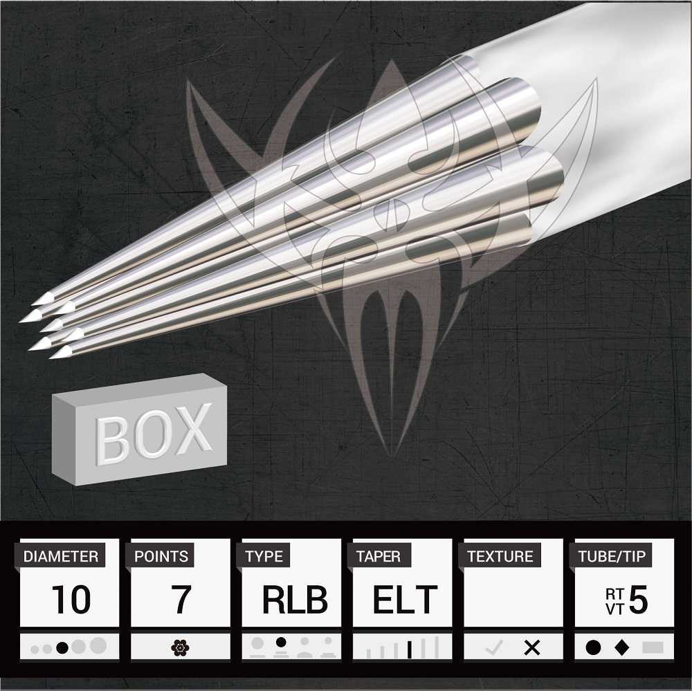 #10 BugPin Round Liner — Precision Needles — Box of 50 Premade Sterilized Tattoo Needles