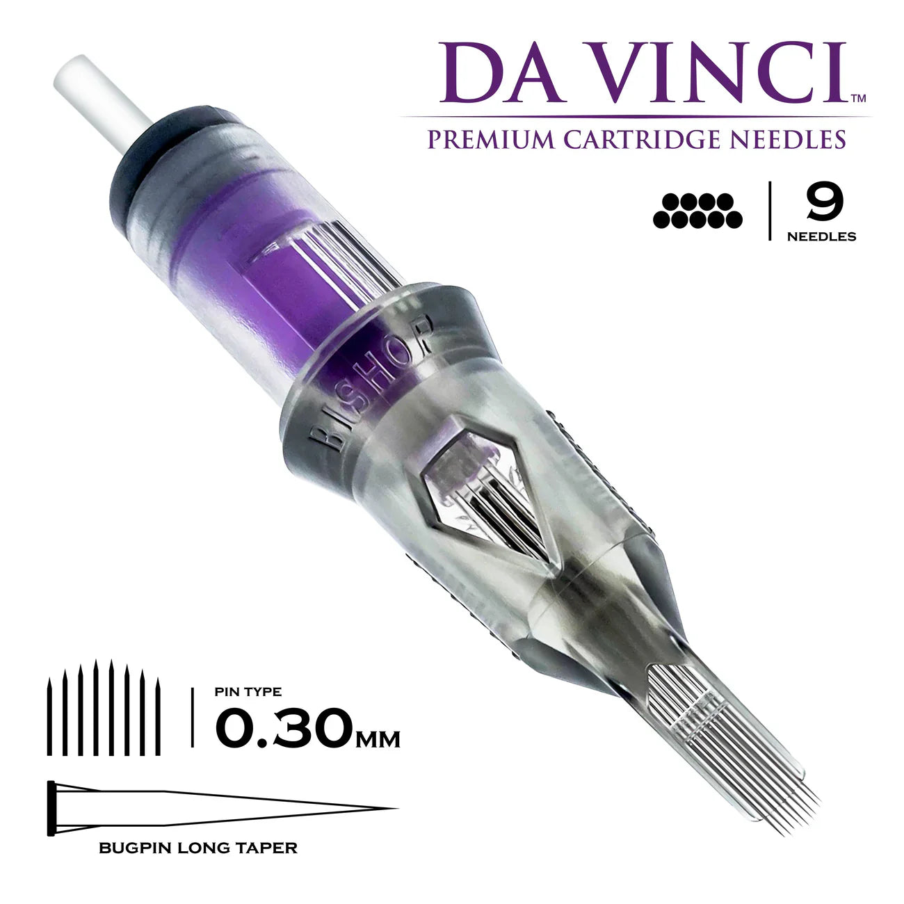 Bishop Da Vinci V2 Tattoo Cartridge Needles — Box of 20