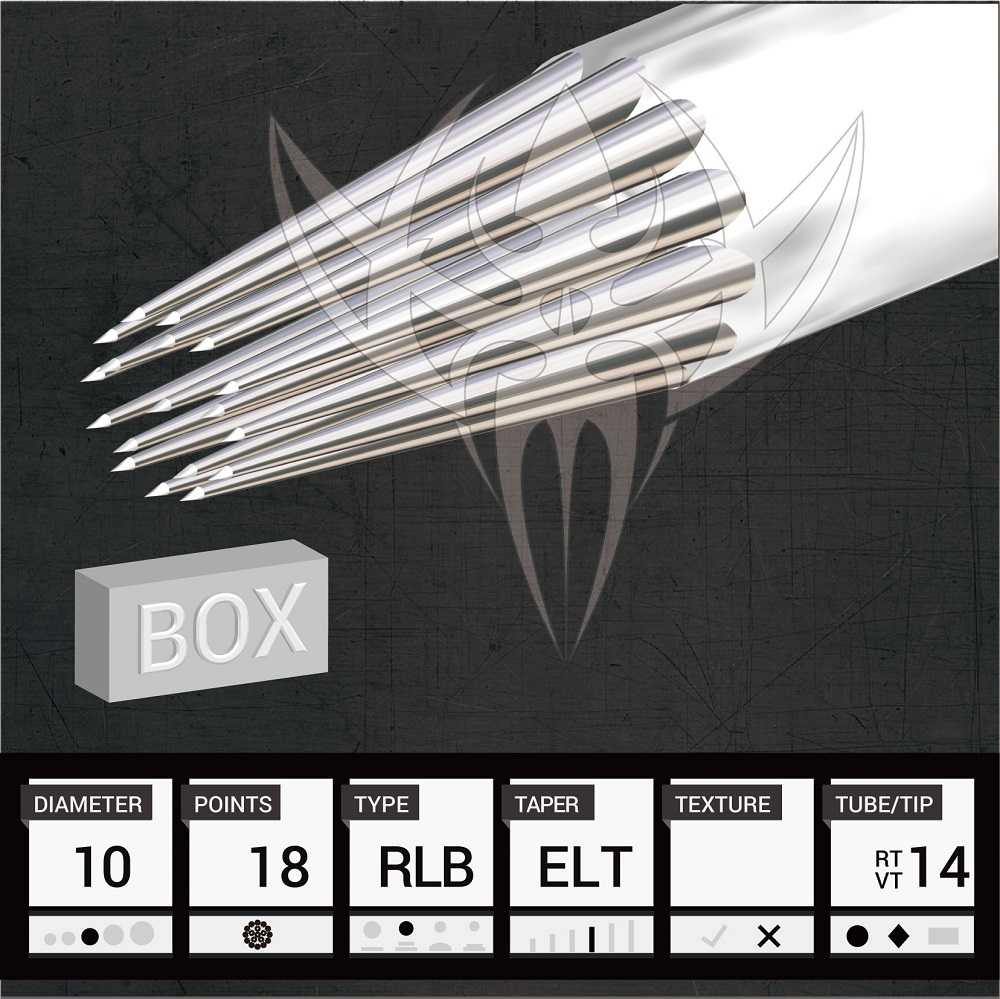 #10 BugPin Round Liner — Precision Needles — Box of 50 Premade Sterilized Tattoo Needles
