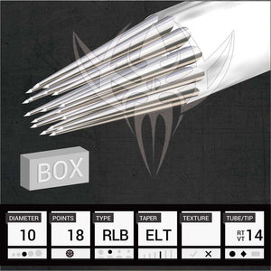 #10 BugPin Round Liner — Precision Needles — Box of 50 Premade Sterilized Tattoo Needles