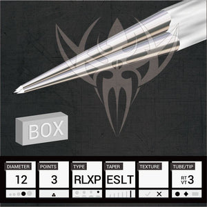 #12 Extra Super Tight Round Liner — Precision Needles — Box of 50 Premade Sterilized Tattoo Needles