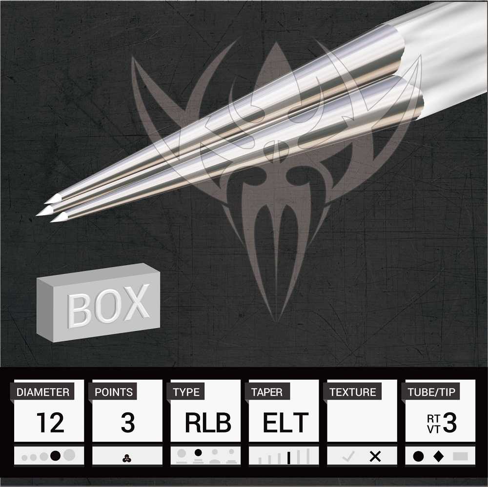 #12 Standard Round Liner — Precision Needles — Box of 50 Premade Sterilized Tattoo Needles