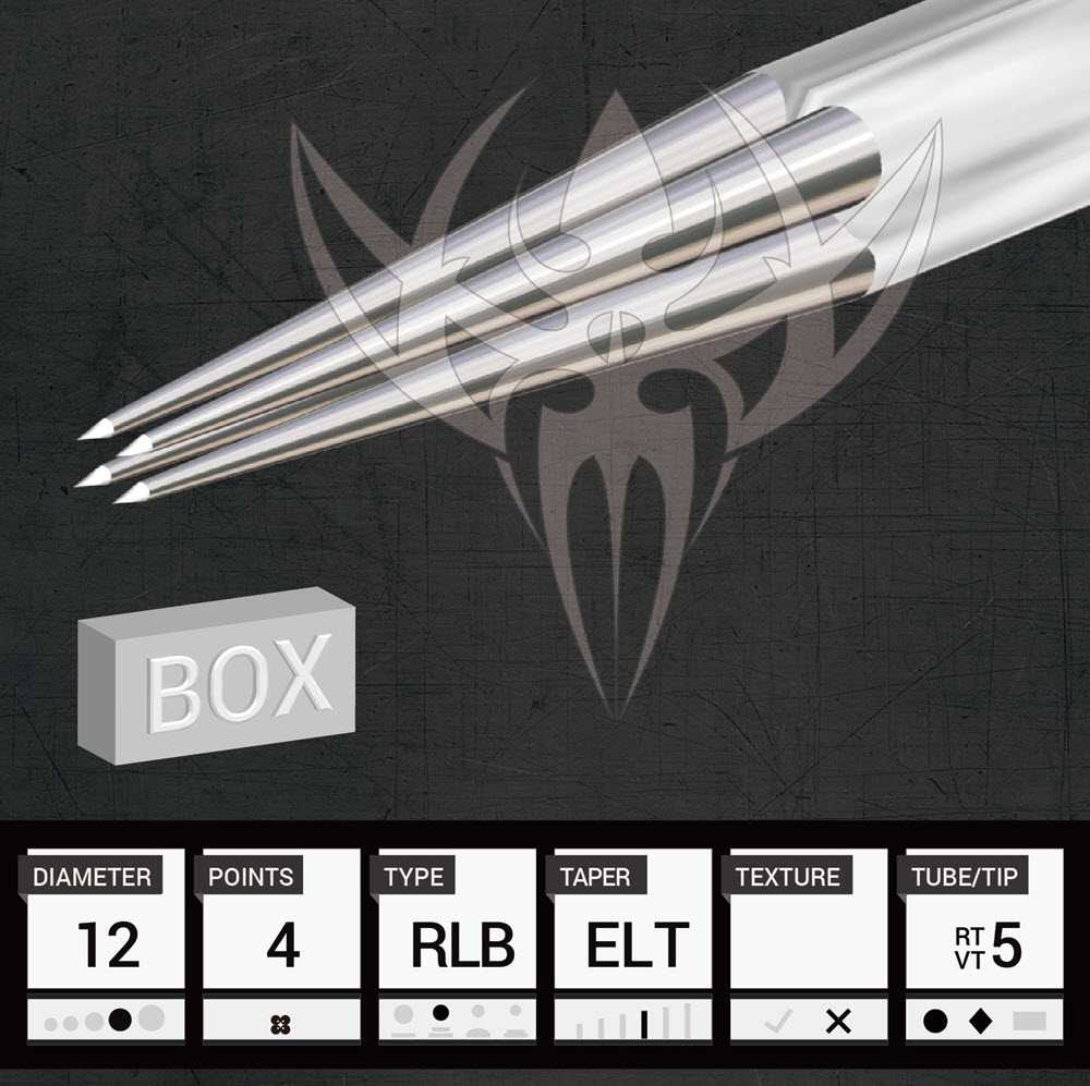 #12 Standard Round Liner — Precision Needles — Box of 50 Premade Sterilized Tattoo Needles