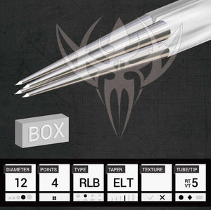 #12 Standard Round Liner — Precision Needles — Box of 50 Premade Sterilized Tattoo Needles