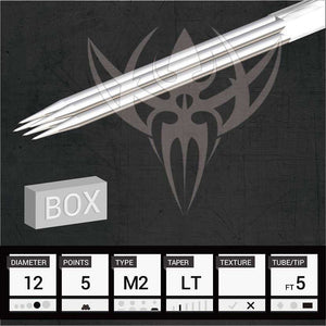 #12 Magnum Stacked — Precision Needles — Box of 50 Premade Sterilized Tattoo Needles