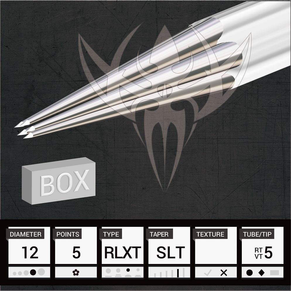 #12 Super Tight Round Liner — Precision Needles — Box of 50 Premade Sterilized Tattoo Needles