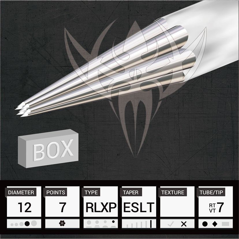 #12 Extra Super Tight Round Liner — Precision Needles — Box of 50 Premade Sterilized Tattoo Needles