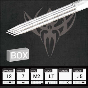 #12 Magnum Stacked — Precision Needles — Box of 50 Premade Sterilized Tattoo Needles