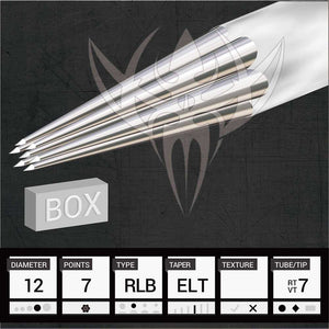 #12 Standard Round Liner — Precision Needles — Box of 50 Premade Sterilized Tattoo Needles