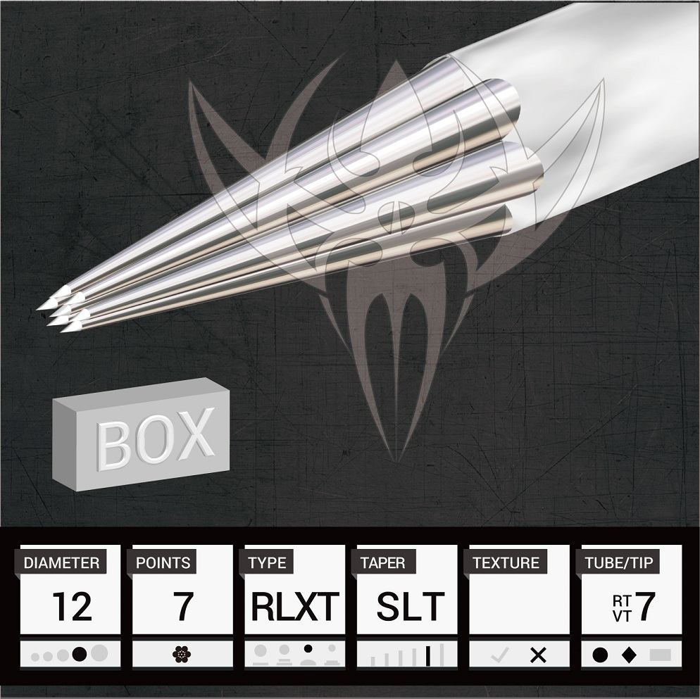 #12 Super Tight Round Liner — Precision Needles — Box of 50 Premade Sterilized Tattoo Needles