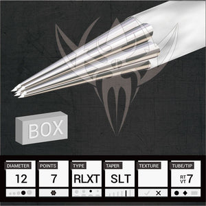 #12 Super Tight Round Liner — Precision Needles — Box of 50 Premade Sterilized Tattoo Needles