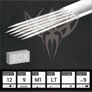 #12 Standard Magnum — Precision Needles — Box of 50 Premade Sterilized Tattoo Needles