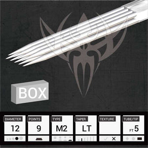 #12 Magnum Stacked — Precision Needles — Box of 50 Premade Sterilized Tattoo Needles