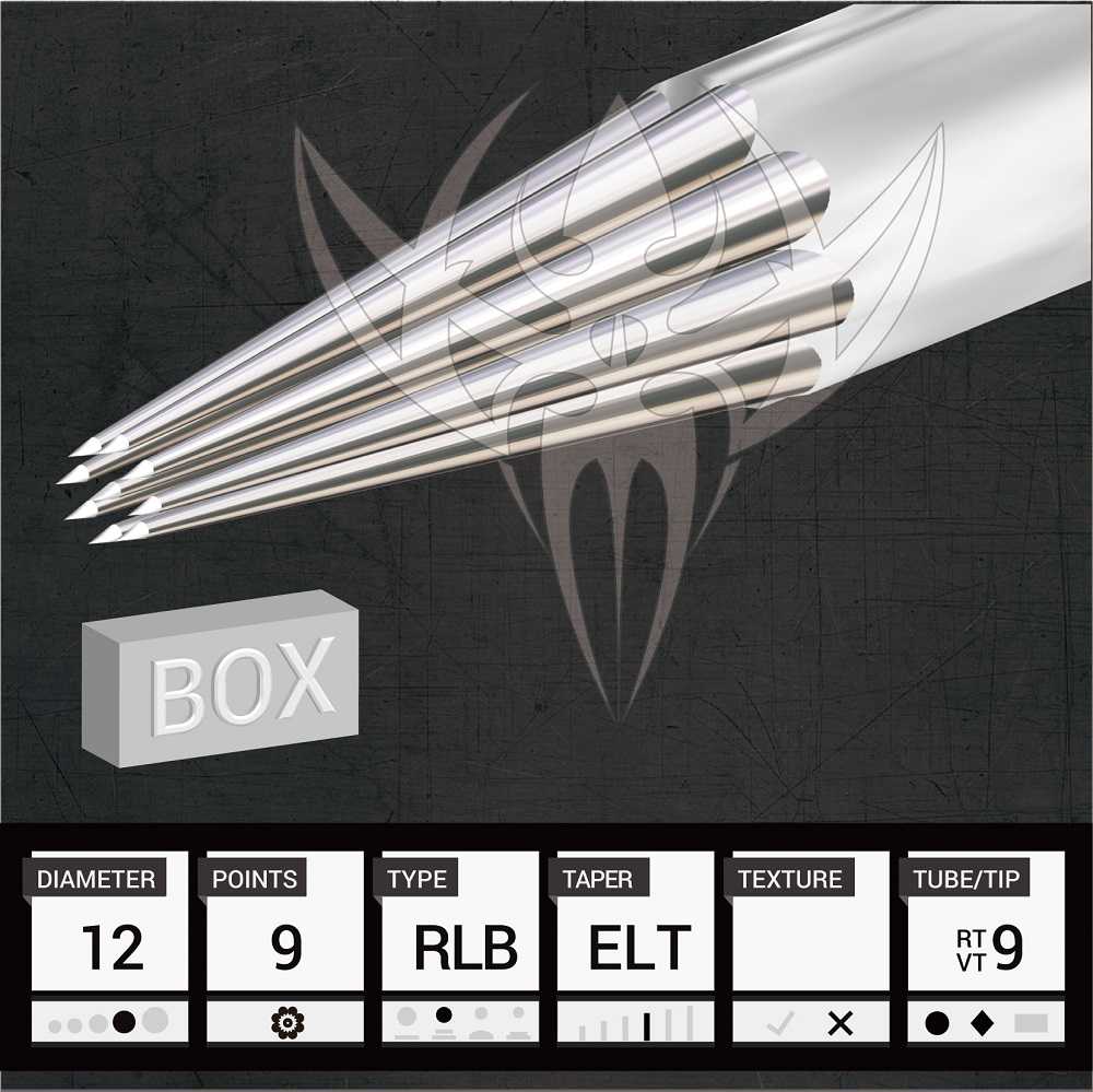 #12 Standard Round Liner — Precision Needles — Box of 50 Premade Sterilized Tattoo Needles