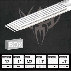 #12 Magnum Stacked — Precision Needles — Box of 50 Premade Sterilized Tattoo Needles