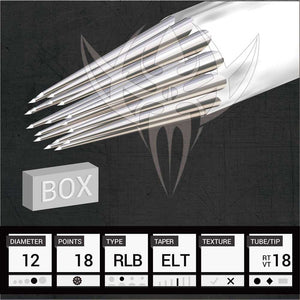 #12 Standard Round Liner — Precision Needles — Box of 50 Premade Sterilized Tattoo Needles