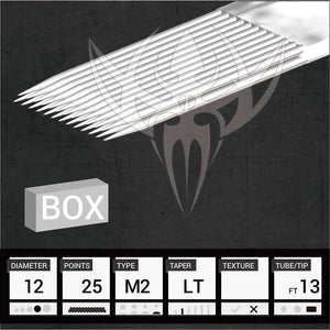 #12 Magnum Stacked — Precision Needles — Box of 50 Premade Sterilized Tattoo Needles