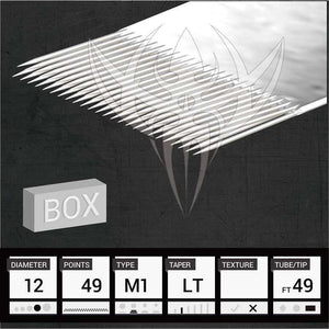 #12 Standard Magnum — Precision Needles — Box of 50 Premade Sterilized Tattoo Needles