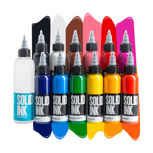 12 Color Spectrum Set — Solid Ink — 1oz Bottles