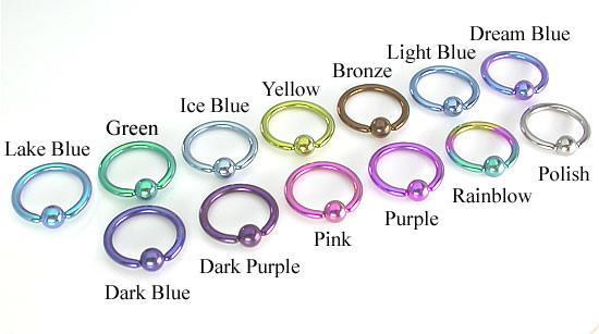 Tilum 10g Titanium Captive Ring with Titanium Ball