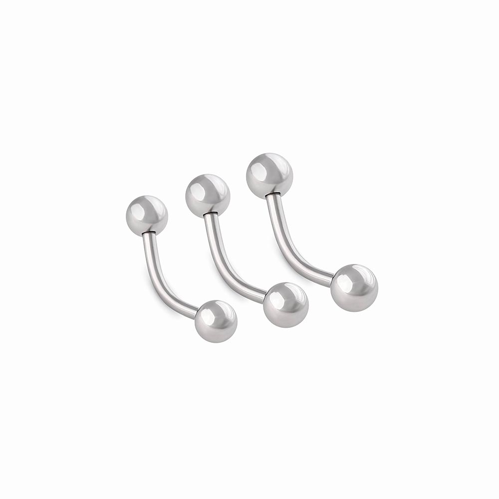 14g Internal Steel Bent Barbell — Price Per 1