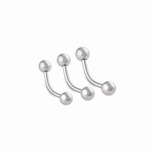 14g Internal Steel Bent Barbell — Price Per 1