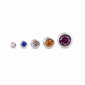 Jeweled Replacement Steel Ball for Captive Bead Ring — Price Per 1