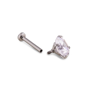 18g Internal Flat Back Disc Steel Labret Post — Version 2 — Price Per 1
