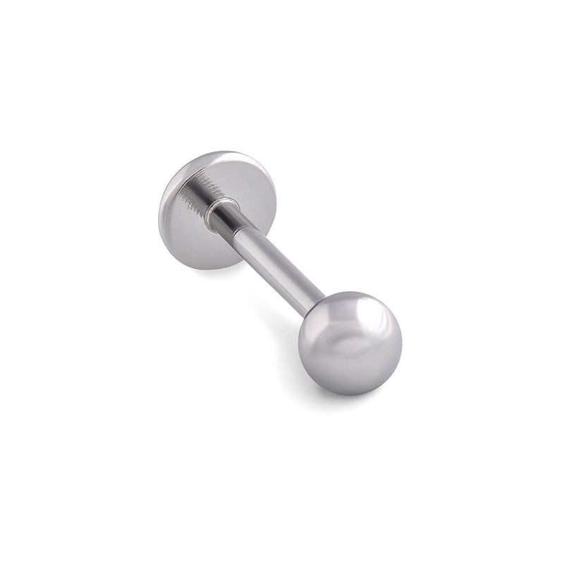 16g Internal Flat Back Disc Steel Labret Stud — Price Per 1