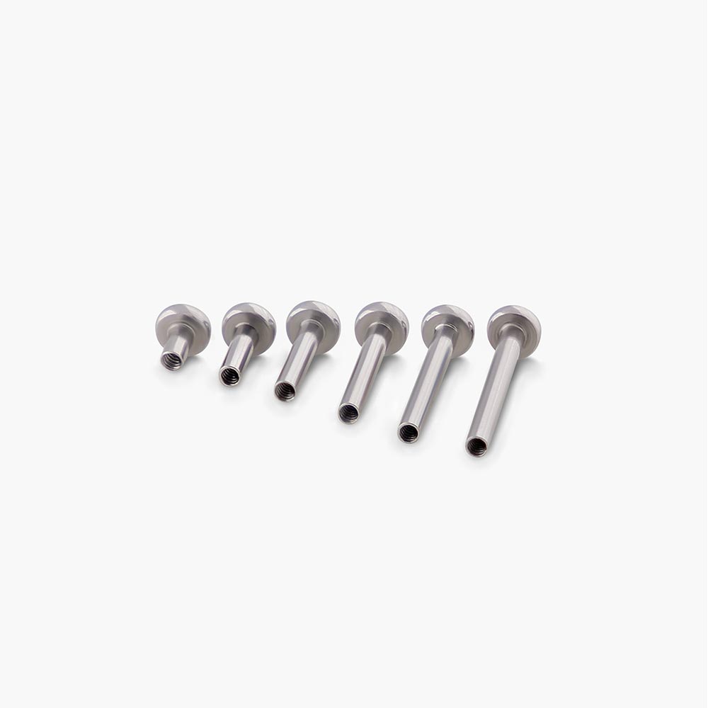 18g Internal Flat Back Disc Steel Labret Post — Version 2 — Price Per 1