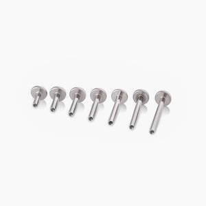 16g Internal Flat Back Disc Steel Labret Post — Price Per 1
