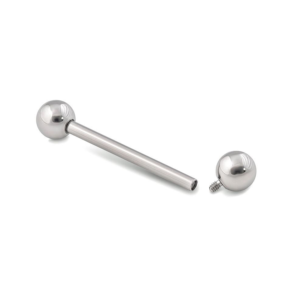 14g Internal Steel Straight Barbell — Price Per 1