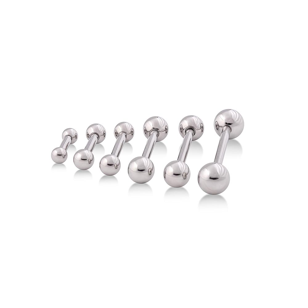 14g Internal Steel Straight Barbell — Price Per 1