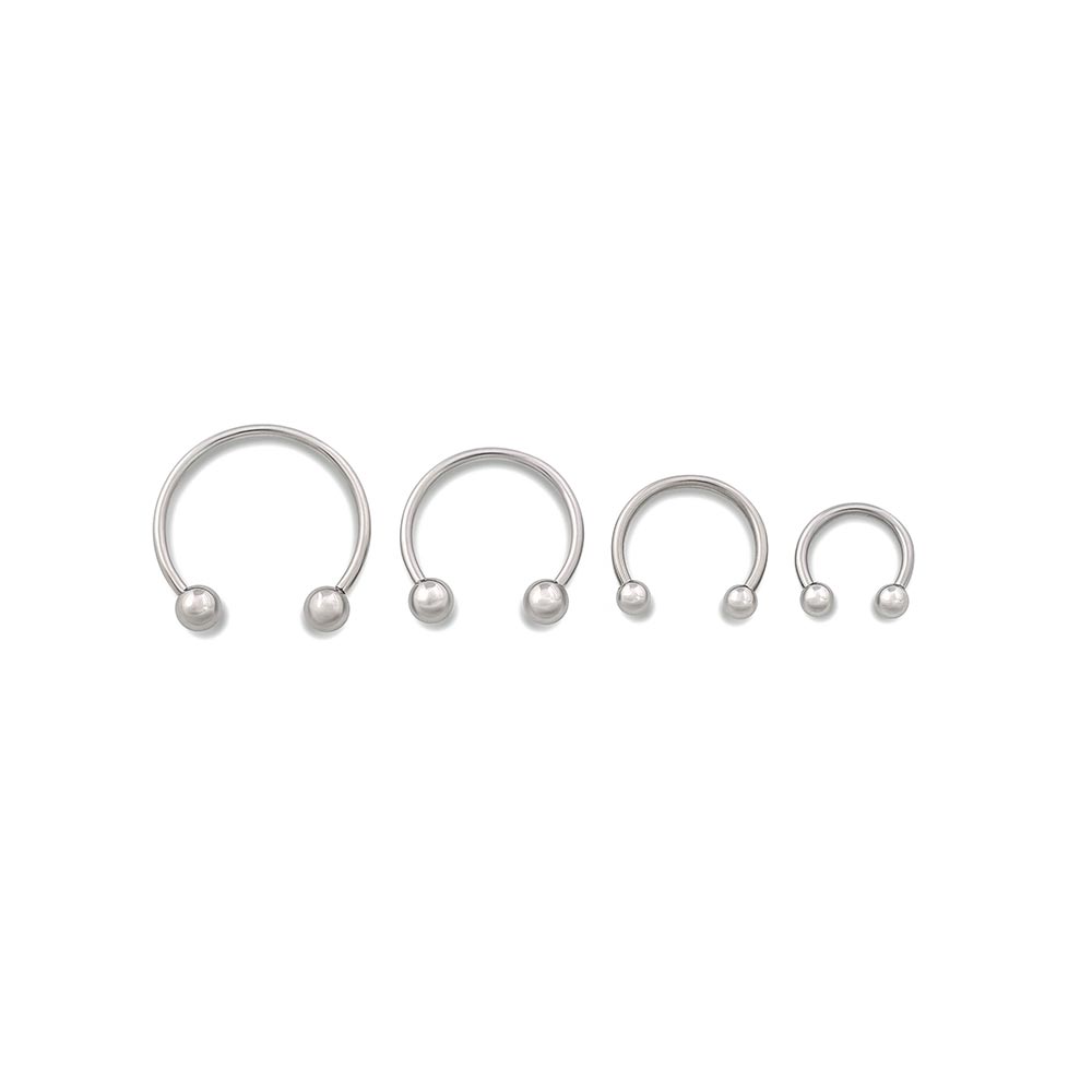 16g Steel Circular Barbell External Threading — Price Per 1