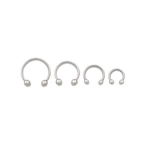 16g Steel Circular Barbell External Threading — Price Per 1