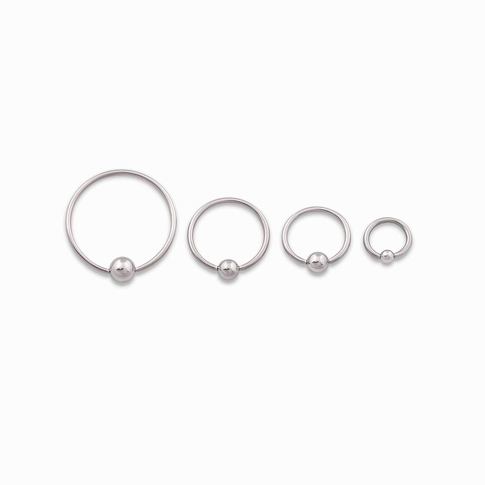 18g Stainless Steel Captive Bead Ring — Price Per 1