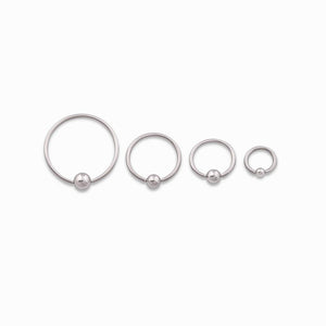 18g Stainless Steel Captive Bead Ring — Price Per 1