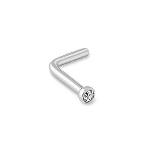 18g Bezel Set Jeweled Martini Glass L-Bend Nose Screw — Price Per 1