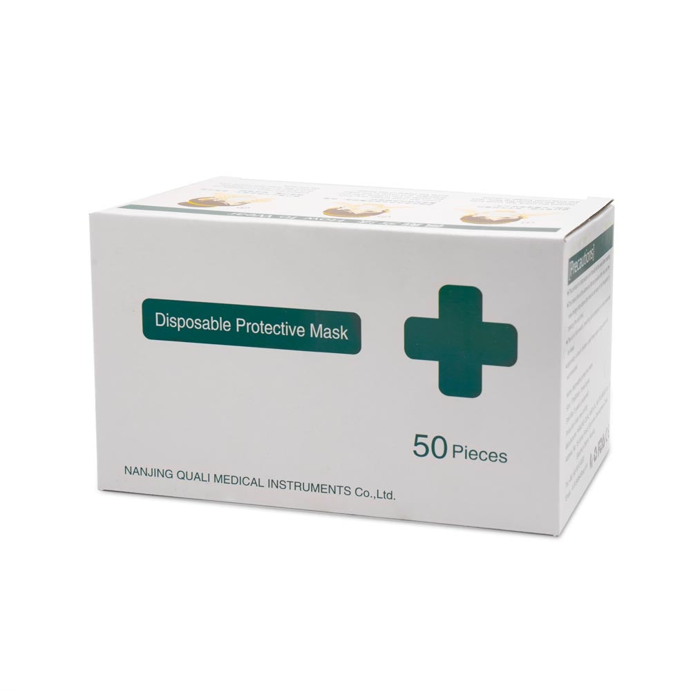 Disposable Face Masks — Box of 50 — Blue or Black