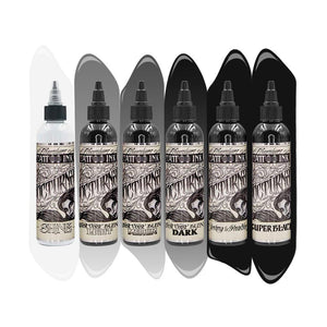 Nocturnal Full Set of 6 Bottles — 4oz — Nocturnal Tattoo Ink