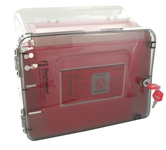 Bemis Sharps Trio - Sharps Cabinet, 5Qt. Sharps Container & Glove Box Holder